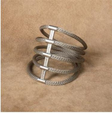 Silver Wire Knit Bracelet