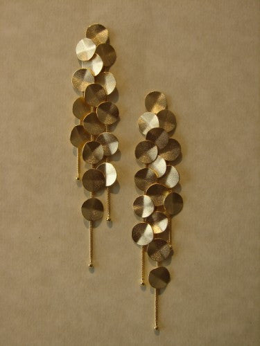 Gold Multi Disk Earrings