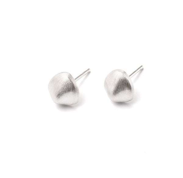 Matte Sterling Silver Seed Studs