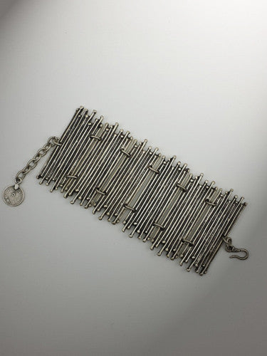 Antiqued Silver Metal Bracelet