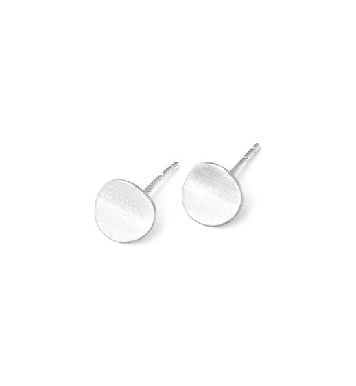 Matte Sterling Silver Zinnia Studs